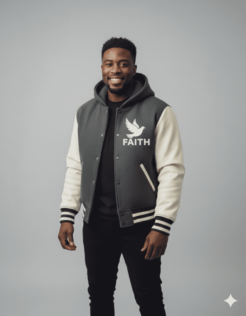 Jesus saves varsity jacket